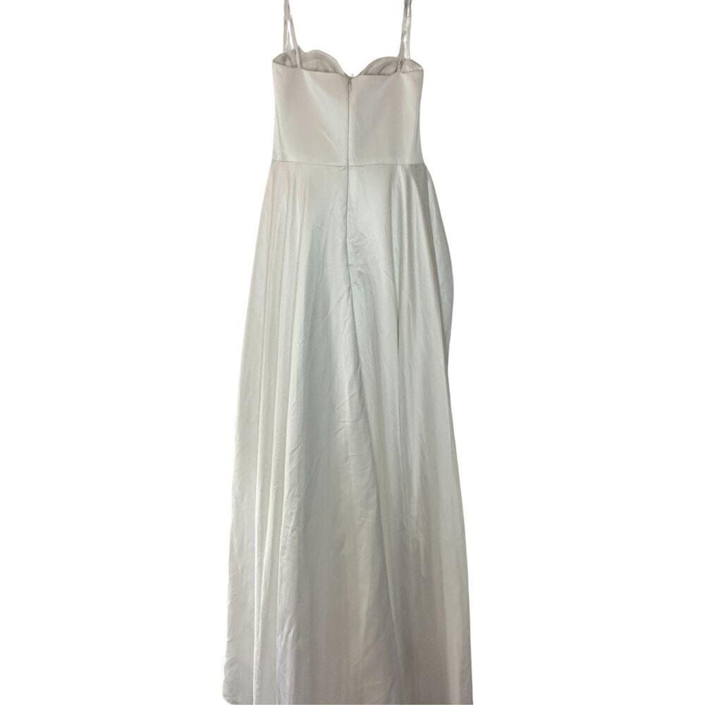 Lulus “Lifetime of Love” White Satin Strapless A-Line Gown - Size 8 – NWOT💍✨ - Picture 7 of 11
